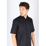CASA MODA - Comfort Fit Overhemd - Korte Mouw - Zwart - Strijkvrij