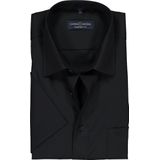 CASA MODA - Comfort Fit Overhemd - Korte Mouw - Zwart - Strijkvrij