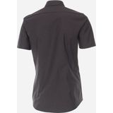 Venti Body Fit Overhemd Korte mouw zilver