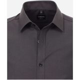 Venti Body Fit Overhemd Korte mouw zilver