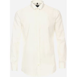 VENTI - Smoking Overhemd - Wit - Poplin - Lange Mouwen