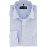 CASA MODA Overhemd - Blauw Effen - 100% Katoen - Kent Kraag - Lange Mouwen