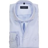 CASA MODA Overhemd - Blauw Effen - 100% Katoen - Kent Kraag - Lange Mouwen