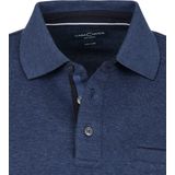 CASA MODA - Comfort Fit Polo - Blauw - Lange Mouw