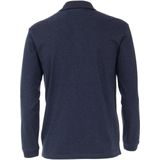 CASA MODA - Comfort Fit Polo - Blauw - Lange Mouw