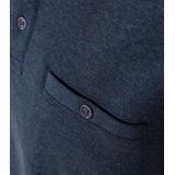 CASA MODA - Comfort Fit Polo - Blauw - Lange Mouw