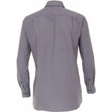 CASA MODA - Comfort Fit - Overhemd - Blauw met Rood en Wit Dessin - Popeline