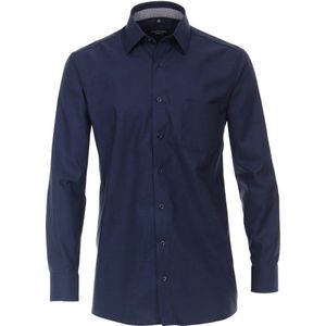 CASA MODA Overhemd - Blauw - 100% Katoen - Kent Kraag - Lange Mouwen