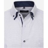 CASA MODA - Dobby - Overhemd - Blauw - Strijkvrij - Boordmaat: 53