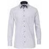 CASA MODA - Dobby - Overhemd - Blauw - Strijkvrij - Boordmaat: 53