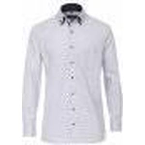 CASA MODA - Dobby - Overhemd - Blauw - Strijkvrij - Boordmaat: 53