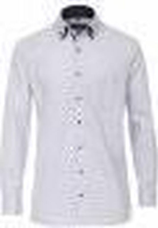 CASA MODA - Dobby - Overhemd - Blauw - Strijkvrij - Boordmaat: 53