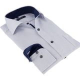 Casa Moda - Overhemd - Blauw - Lange Mouw - 100% Katoen - Modern Kent Kraag