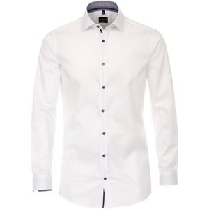 VENTI - Body Fit Overhemd - Wit - Strijkvriendelijk