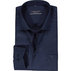 CASA MODA - Overhemd - Blauw - 100% Katoen - Strijkvriendelijk