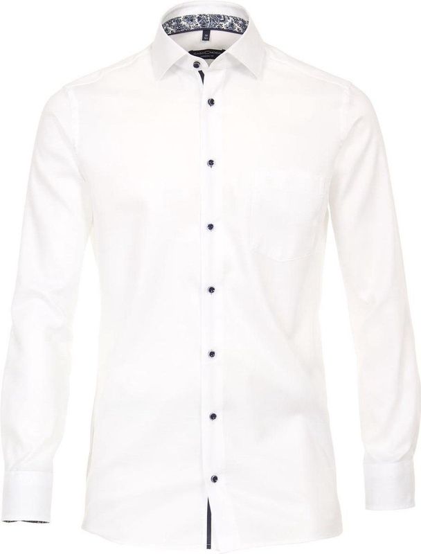 CASA MODA - Modern Fit - Overhemd - Wit - Structuurweving
