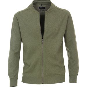 Casa Moda - Vest Zip - Groen - 100% Katoen - Regular-Fit