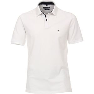 Casa Moda - Poloshirt - Wit - Katoen/Elastaan - Korte Mouwen