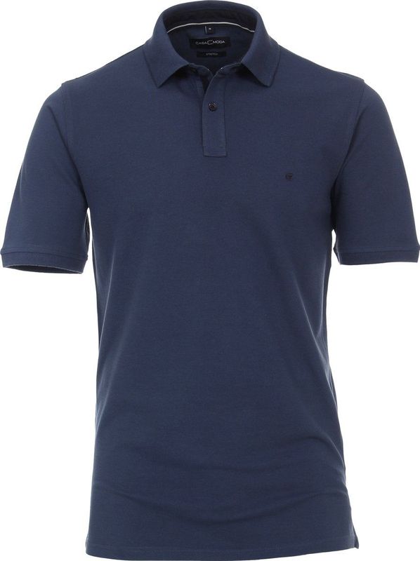 Casa Moda - Stretch Polo - Donkerblauw - 95% Katoen, 5% Stretch