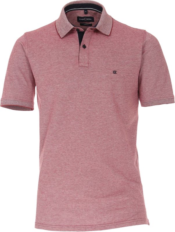 CASAMODA - Comfort Fit Polo - Korte Mouwen - Blauw - Piqué