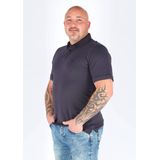 CASA MODA - Poloshirt - Antraciet Grijs - Stretch - Korte Mouwen