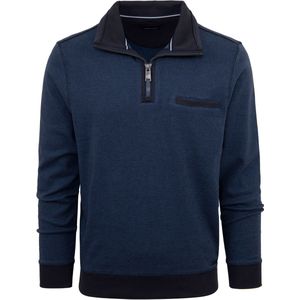 Casa Moda Halfzip Trui Blauw - Heren - Schipperstrui