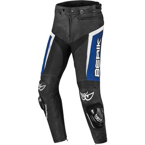 Berik - Misle - Leren Motorbroek - Zwart Blauw Wit