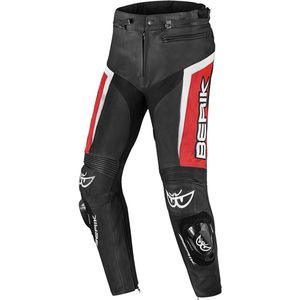 Berik - Misle - Leren Motorbroek - Zwart Wit Rood
