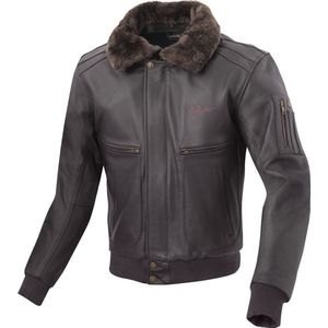 Bogotto - Aviator - Leren Motorjas - Donker Bruin - Maat 56