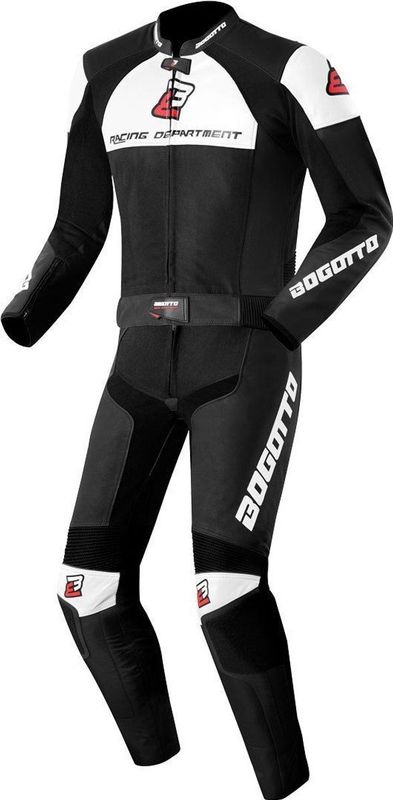 Bogotto - Losail - Motorpak - Zwart/Wit - Polyester/Buffalo Leather