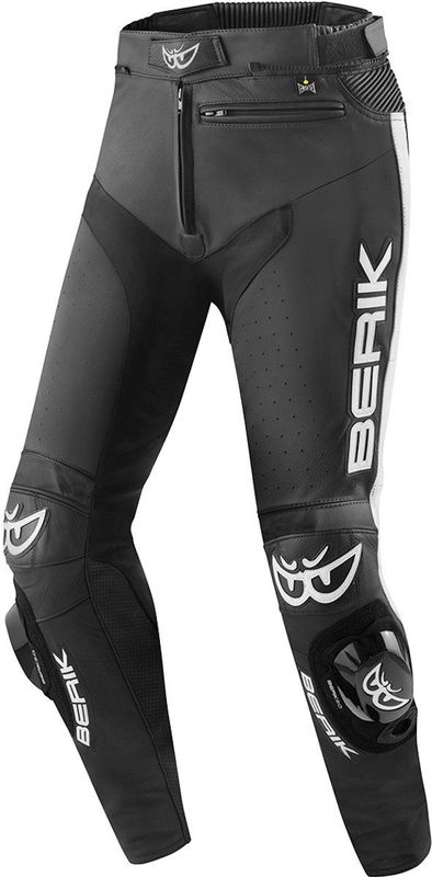 Berik Track Zwart Wit Leren Motorbroek - Maat 54 - Broek