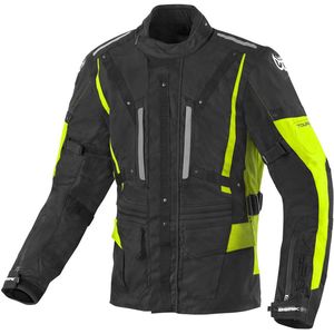 Berik - Spencer - Waterdichte Textiele Motorjas - Zwart Geel