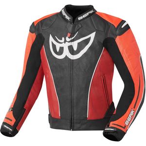 Berik - Street - Leren Motorjas - Zwart Rood