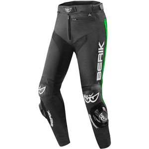 Berik Track Zwart Groen Leren Motorbroek - Maat 52 - Broek