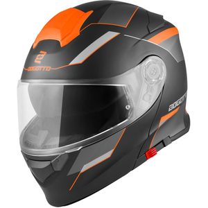 Bogotto - V271 Delta - Systeemhelm - Mat Zwart Oranje