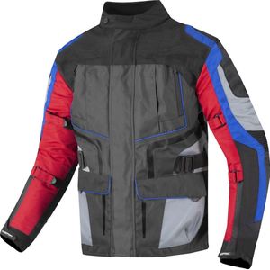 Berik - Safari - Waterdichte 3in1 Textiele Motorjas - Zwart Rood Blauw