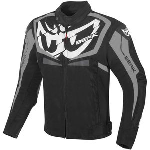 Berik - Radic Evo - Waterdichte Textiele Motorjas - Zwart Wit Grijs