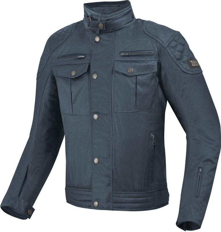 Bogotto - Barton - Waterdichte Gewaxte Motorjas - Blauw