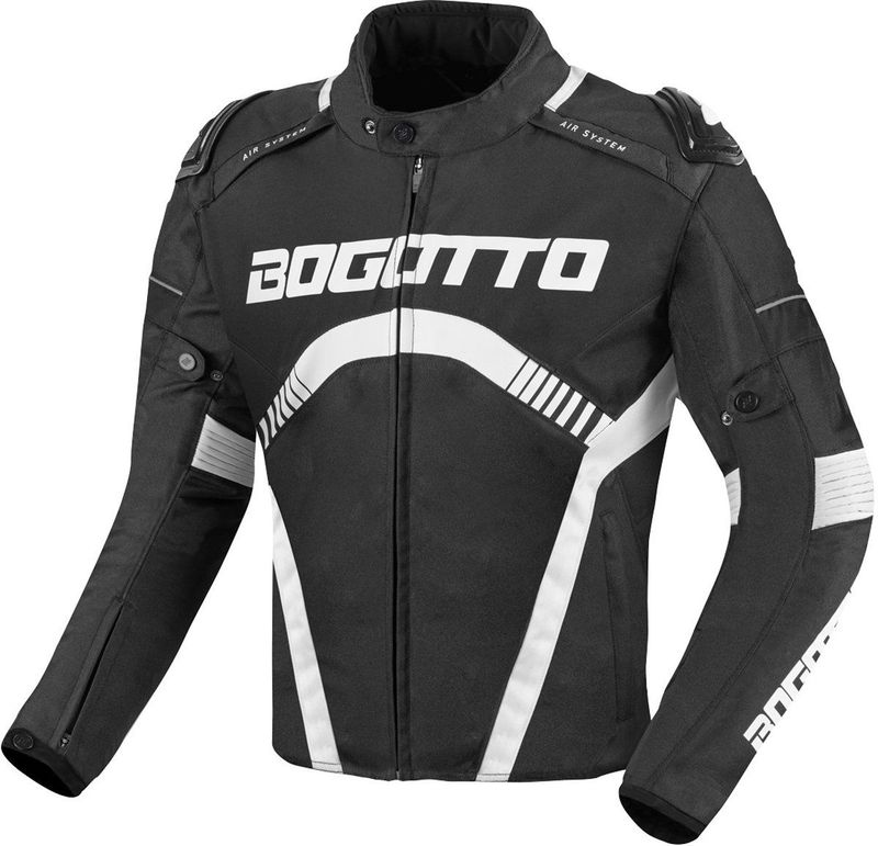 Bogotto - Boomerang - Waterdichte Motorjas - Zwart Wit