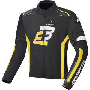 Bogotto - GPX - Waterdichte Motorjas - Zwart - Neon Geel - Textiel