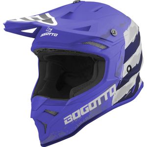 Bogotto - V337 Wild-Ride - Crosshelm - Blauw Zwart Wit