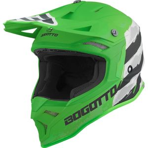 Bogotto - V337 Wild-Ride - Crosshelm - Groen Zwart Wit
