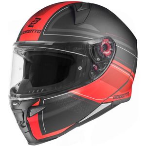 Bogotto FF110 Cinder Mat Zwart Rood Integraalhelm - Maat L - Helm