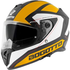 Bogotto FF122 BGT Wit Geel Integraalhelm - Maat M - Helm