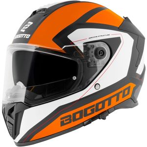 Bogotto FF122 BGT Wit Oranje Integraalhelm - Maat S - Helm