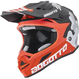 Bogotto - V328 Camo - Crosshelm - Zwart Wit Oranje