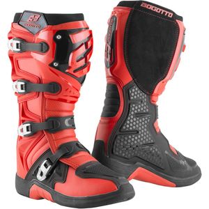 Bogotto - MX-6 - Crosslaarzen - Rood Zwart