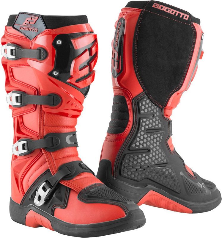 Bogotto - MX-6 - Crosslaarzen - Rood Zwart