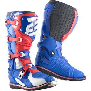 Bogotto - MX-7 S - Crosslaarzen - Wit Rood Blauw