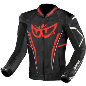 Berik - Street Pro Evo - Leren Motorjas - Zwart Rood